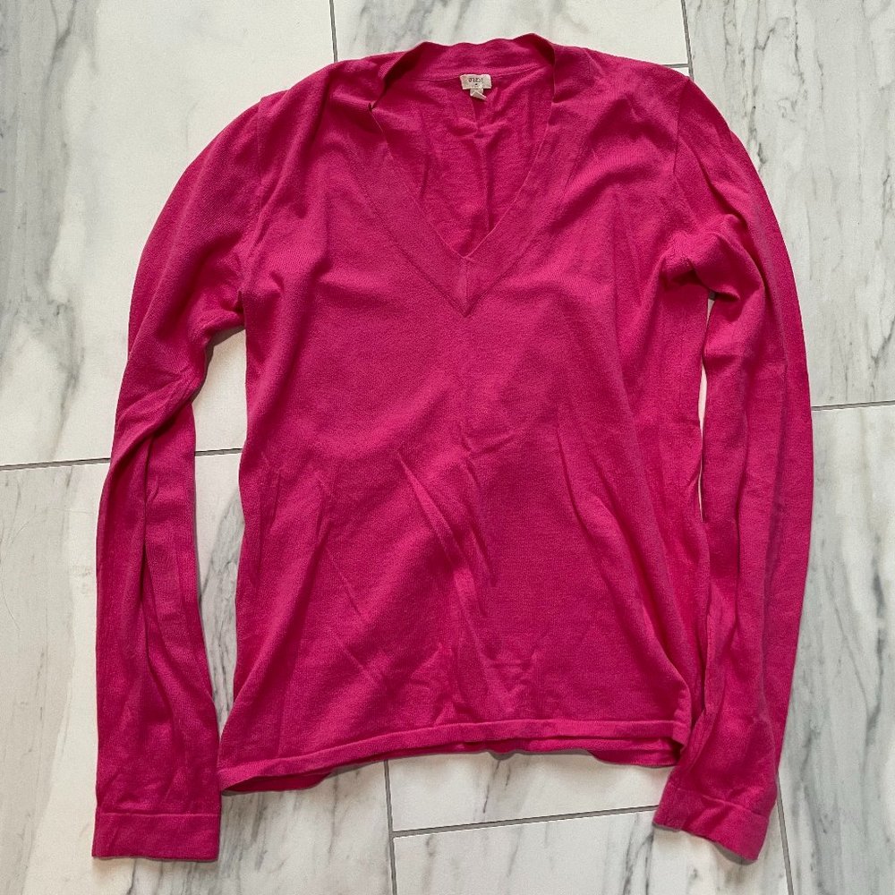J Crew Pink V neck sweater